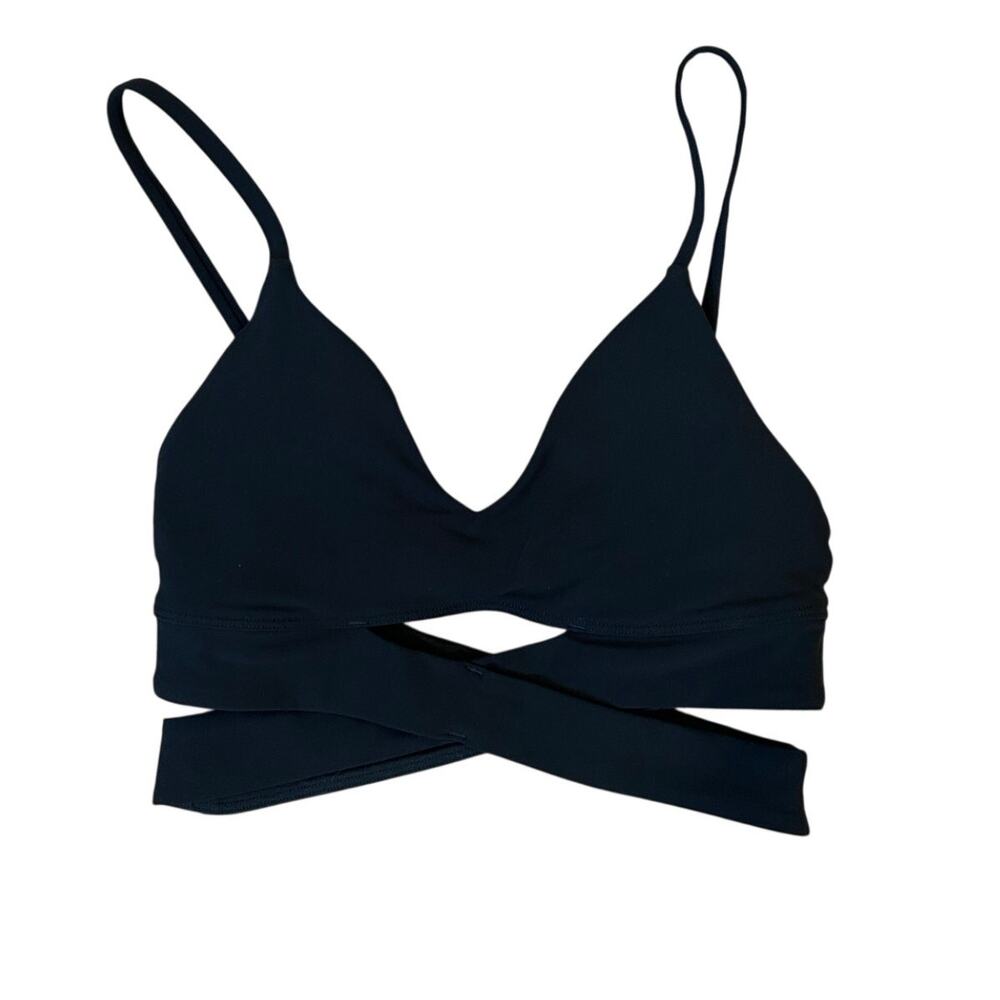 Lululemon Nulu Wrap-Front Longline Bra Black Size 2